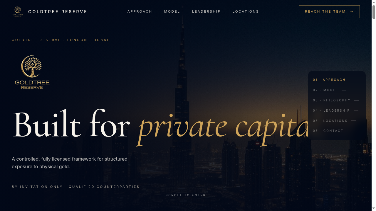 Goldtree Reserve · A Disciplined Approach to Physical Gold